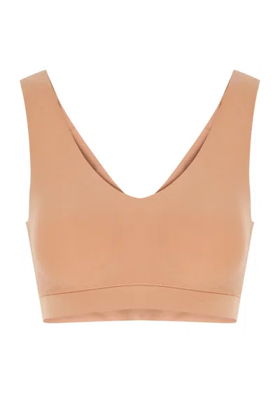 Chantelle Soft Stretch Walnut Padded Soft-cup Bra In Brown