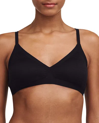 Chantelle Soft Stripe Padded Bralette In Black