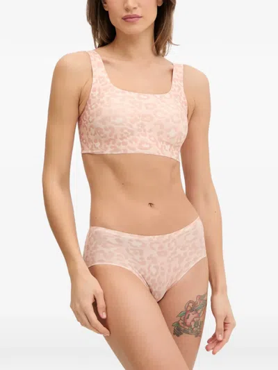 Chantelle Softstretch Power Leopard-print Wireless Bra In Multi