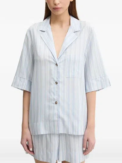 Chantelle Striped Pajama Top In Blue