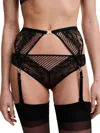 CHANTELLE TXTURE GARTER BELT IN BLACK