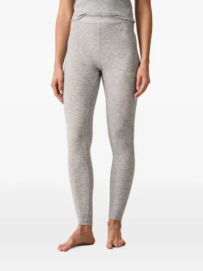 Chantelle Warm Radiance Ribbed-knit Leggings In Gray
