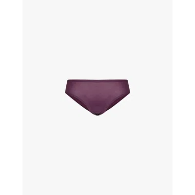 Chantelle Womens Aubergine Soft Stretch Brazilian Seamless Briefs In Aubergine