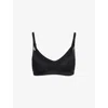 CHANTELLE CHANTELLE WOMENS BLACK SOFT STRETCH LACE-OVERLAY PADDED STRETCH-WOVEN BRALETTE