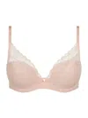 Chantelle Women's Norah Chic Plunge T-shirt Bra In Rose