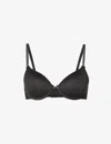 Chantelle Basic Invisible Memory Foam T-shirt Bra In Black