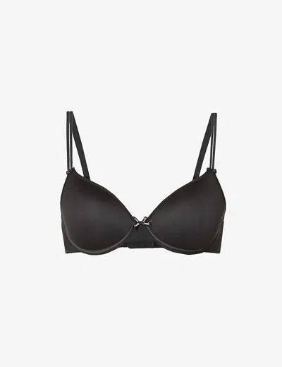 CHANTELLE WOMENS BLACK BASIC INVISIBLE SMOOTH MEMORY FOAM T-SHIRT BRA,27143513