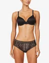 Chantelle Day To Night Padded Jersey Push-up Bra In Black