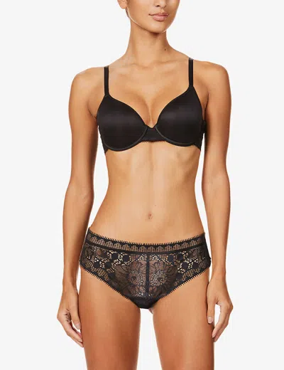 Chantelle Day To Night Padded Jersey Push-up Bra In Black