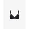 Chantelle Womens Legend Underwire Plunge Stretch-wovent-shirt Bra Black In Black