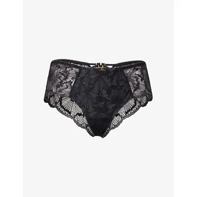 Chantelle Womens Black Muse Shorty Lace Briefs