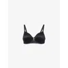Chantelle Womens Black Norah Covering Full-cup Stretch-woven Bra In Black