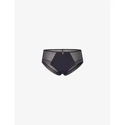 Chantelle Womens Black Romance Shorty Lace Briefs