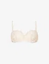 Chantelle Womens Cappuccino Champs Elysées Embroidered Balconette Bra 34dd In Ivory