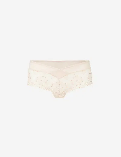 Chantelle Womens Cappuccino Champs Elysées Embroidered Shorty Xs