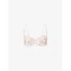 Chantelle Womens Champs Elysees Half-cup Stretch-woven Blend Bra Nymphea Pink Multico In Nymphea Pink Multico