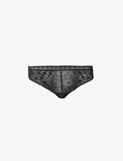 Chantelle Womens Black Day To Night Mid-rise Lace Briefs