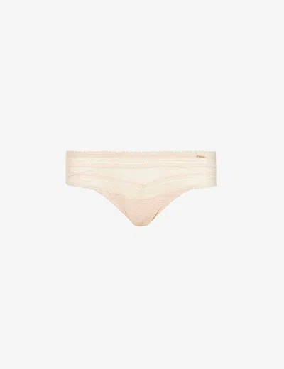 Chantelle Womens Golden Beige Festivite Tanga Brief