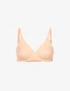 Chantelle Womens Golden Beige Norah Floral-embroidered Stretch-lace Bra In Nude (lingerie)