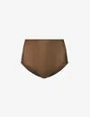 Chantelle Soft Stretch Seamless High-rise Briefs In Cocoa