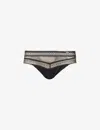 Chantelle Womens Black Festivite Tanga Brief
