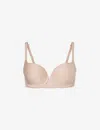 Chantelle Womens Golden Beige Norah T-shirt Stretch-woven Bra In Golden Beige
