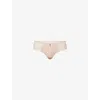 Chantelle Womens Golden Beige Romance Stretch-lace High-cut Briefs In Neutral