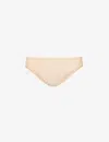 Chantelle Ladies Nude Cotton Check Soft Stretch Jersey Hipster Shorts In Nude