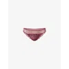 Chantelle Womens Sienna Legend Lace Stretch-woven Tanga Briefs Xs In Burgundy