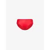 Chantelle Womens Soft Brazilian Stretch-woven Briefs Poppy Red In Poppy Red