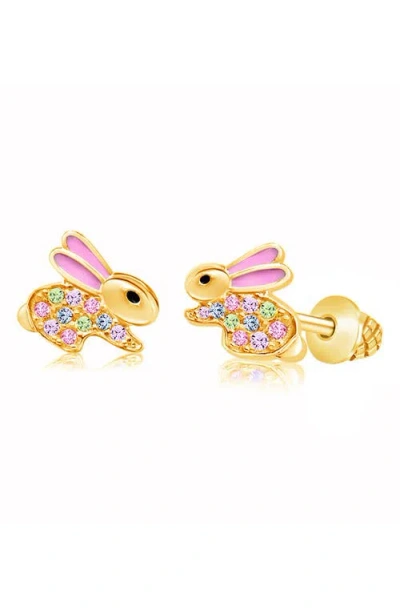 Chanteur Kids' Bunny Stud Earrings In Pink/multi