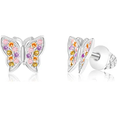 Chanteur Kids' Butterfly Cubic Zirconia Stud Earrings