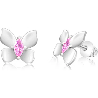 Chanteur Kids' Butterfly Stud Earrings In Metallic