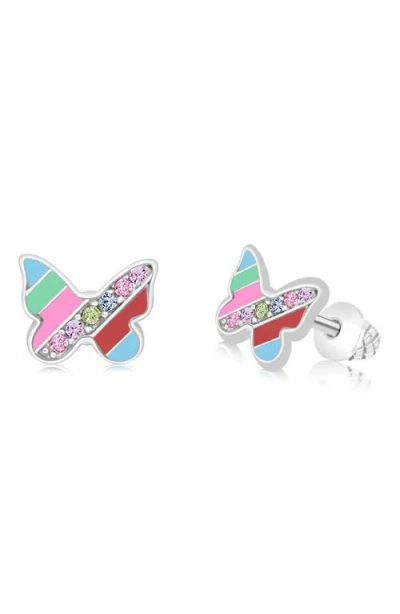 Chanteur Kids' Butterfly Stud Earrings In Multi