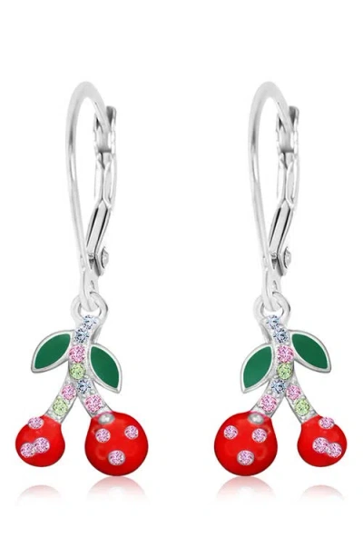 Chanteur Kids' Cherry Drop Earrings In Silver