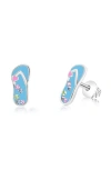 Chanteur Kids' Flip Flop Stud Earrings In Blue