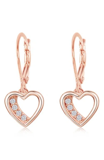 Chanteur Kids' Heart Crystal Drop Earrings In Gold
