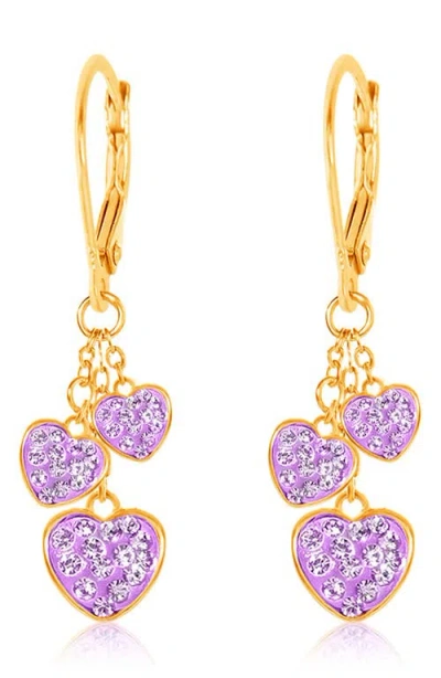 Chanteur Kids' Heart Drop Earrings In Gold