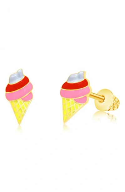 Chanteur Kids' Ice Cream Stud Earrings In Multi
