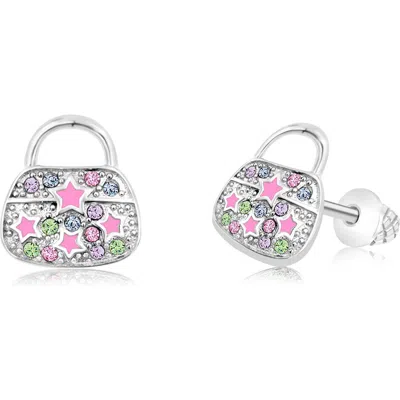 Chanteur Kids' Purse Crystal Purse Stud Earrings