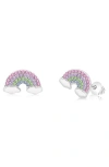 Chanteur Kids' Rainbow Cubic Zirconia Stud Earrings