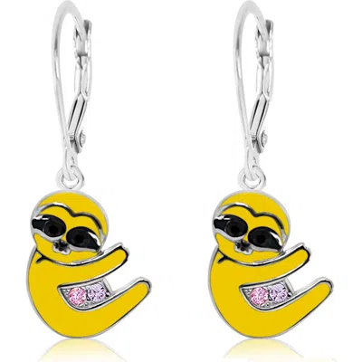Chanteur Kids' Sloth Drop Earrings In Yellow