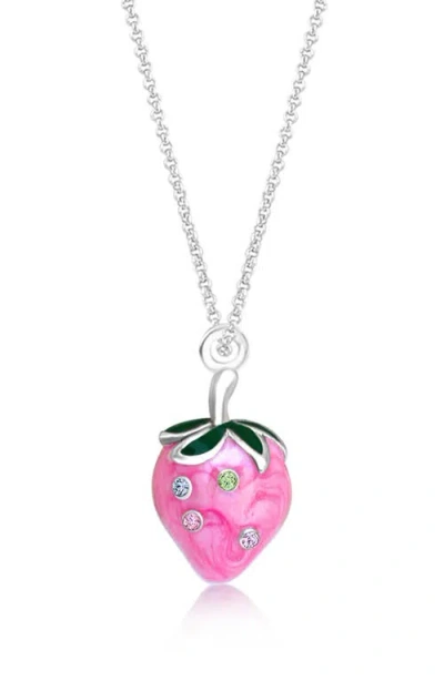 Chanteur Kids' Strawberry Pendant Necklace In Pink