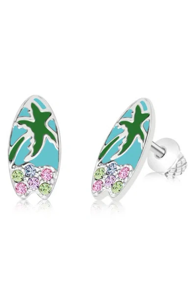 Chanteur Kids' Surfboard Stud Earrings In Blue