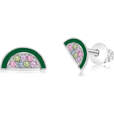 Chanteur Kids' Watermelon Stud Earrings In Green
