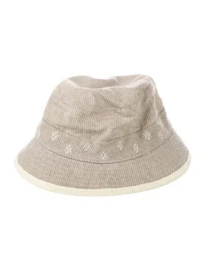 Pre-owned Chapeaux Motsch X Hermès Linen Bucket Hat In Neutral