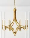 Chapman & Myers Mykonos 8-light Small Chandelier In Antq Burn Brass
