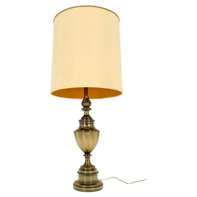 Pre-owned Chapman Son & Co. Mid Century Modern C1970s Brass Vase Cup Shape Table Lamp In Orange