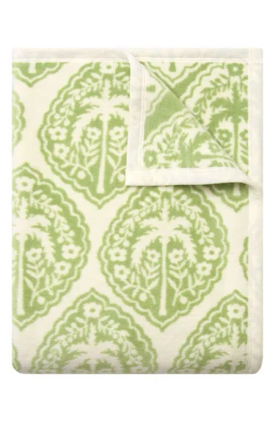 Chappywrap Carolina Palms Throw Blanket In Green