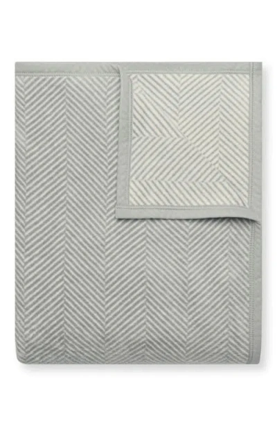 Chappywrap Harborview Herringbone Throw Blanket In Gray